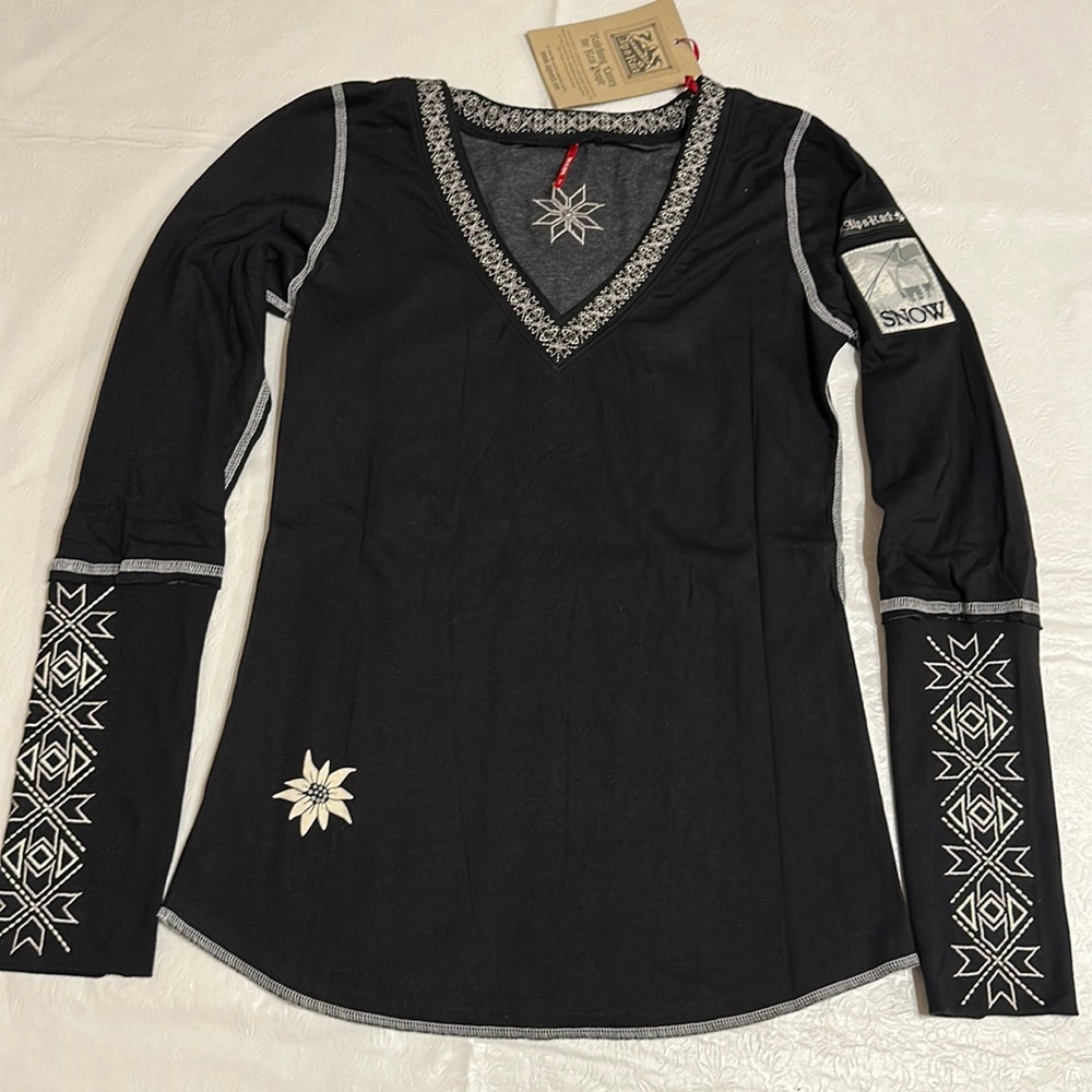 Alp-n-Rock CLASSIC SKI Vneck - Blk